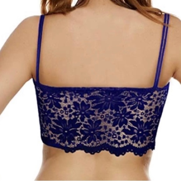 Blue Lace Bralette - One size fits most bra size 30 - 36 (A - C) - Picture 4 of 6